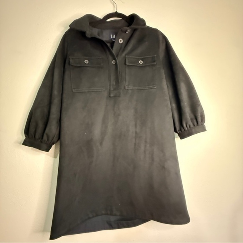 GAP Black Vegan Suede Dress. Sz S.